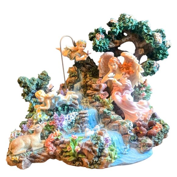 Unbranded Other - Musical Animated Angels and Cherubs Sculpture Fairy Garden Music Box